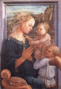 Filippino Lippi Madonna with the Child and Two Angels Sweden oil painting artist